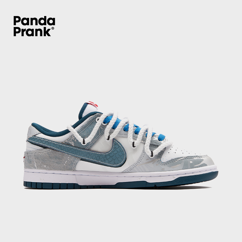 Silver Ocean Blue Jack - Men's Dunk Low Custom