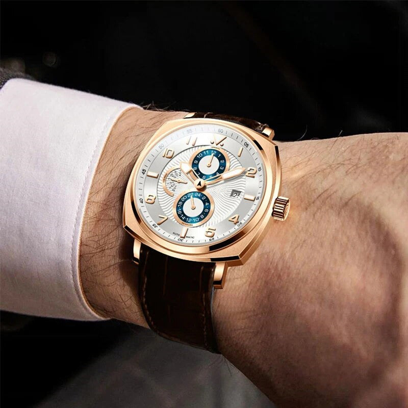 Men’s Sapphire Crystal Dial Luminous Waterproof Automatic Mechanical Watch