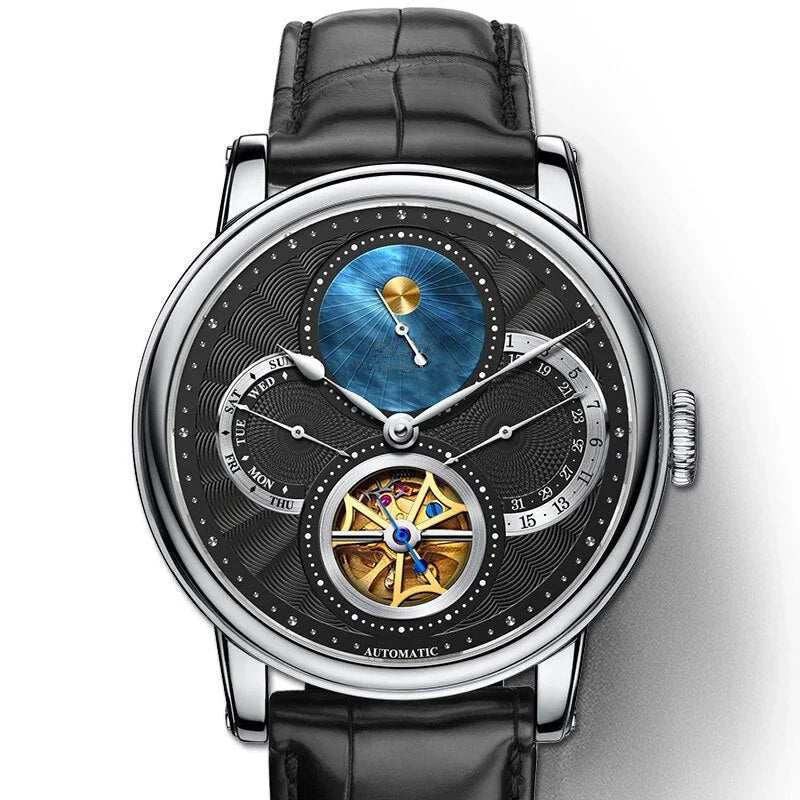 Men’s Luxury Skeleton Design Automatic Seagull Movement Wristwatch