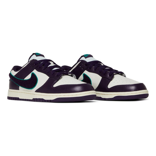 Nike Dunk Low Chenille Swoosh Sail Grand Purple