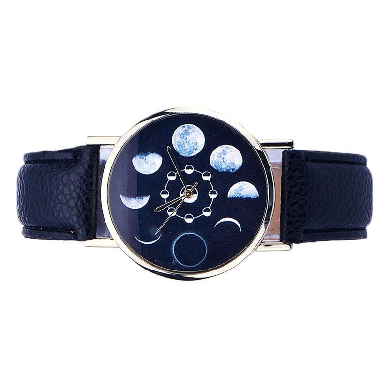 New Stylish Lunar Eclipse Pattern Quartz Wrist Watch