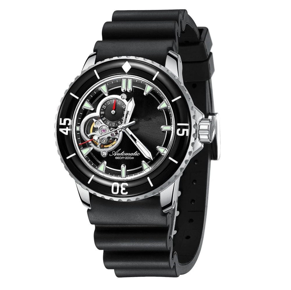 Men’s Luxury Waterproof Automatic Rubber Strap Mechanical Watch