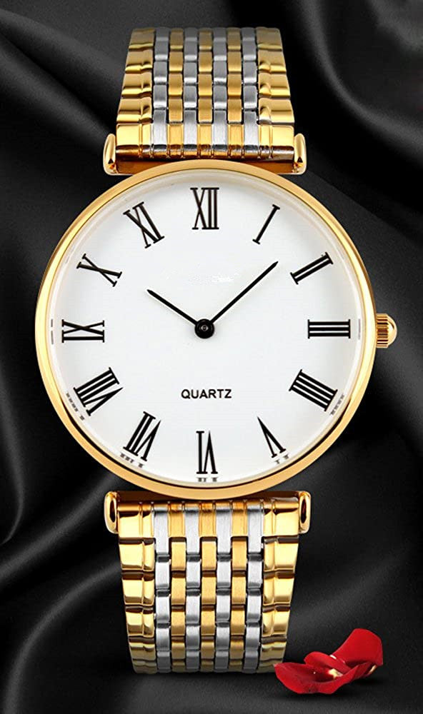 Gold Waterproof Quartz Wrist watches For Men