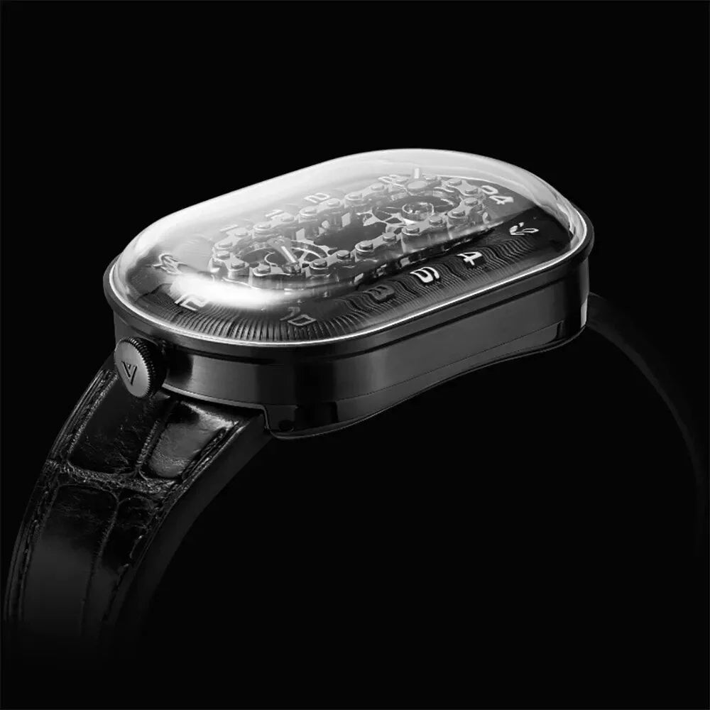 Men’s Chain Drive 24-hour Dialed Automatic Mechanical Luminous Business Watch