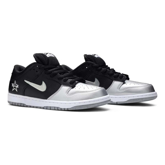 Nike SB Dunk Low Supreme Jewel Swoosh Silver