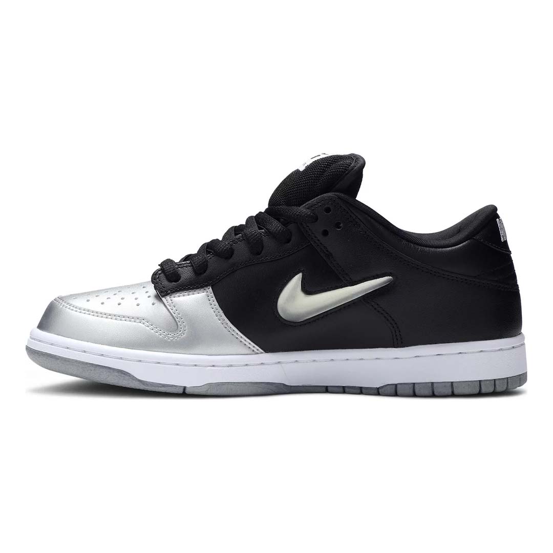 Nike SB Dunk Low Supreme Jewel Swoosh Silver